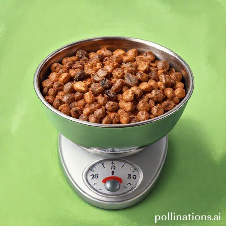 proven - A bowl of high-fiber dog food placed on a kitchen scale, demonstrating portion control for a diabetic dog, with a vi